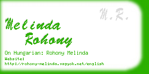 melinda rohony business card